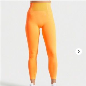 brand new orange gymshark ultra seamless leggings